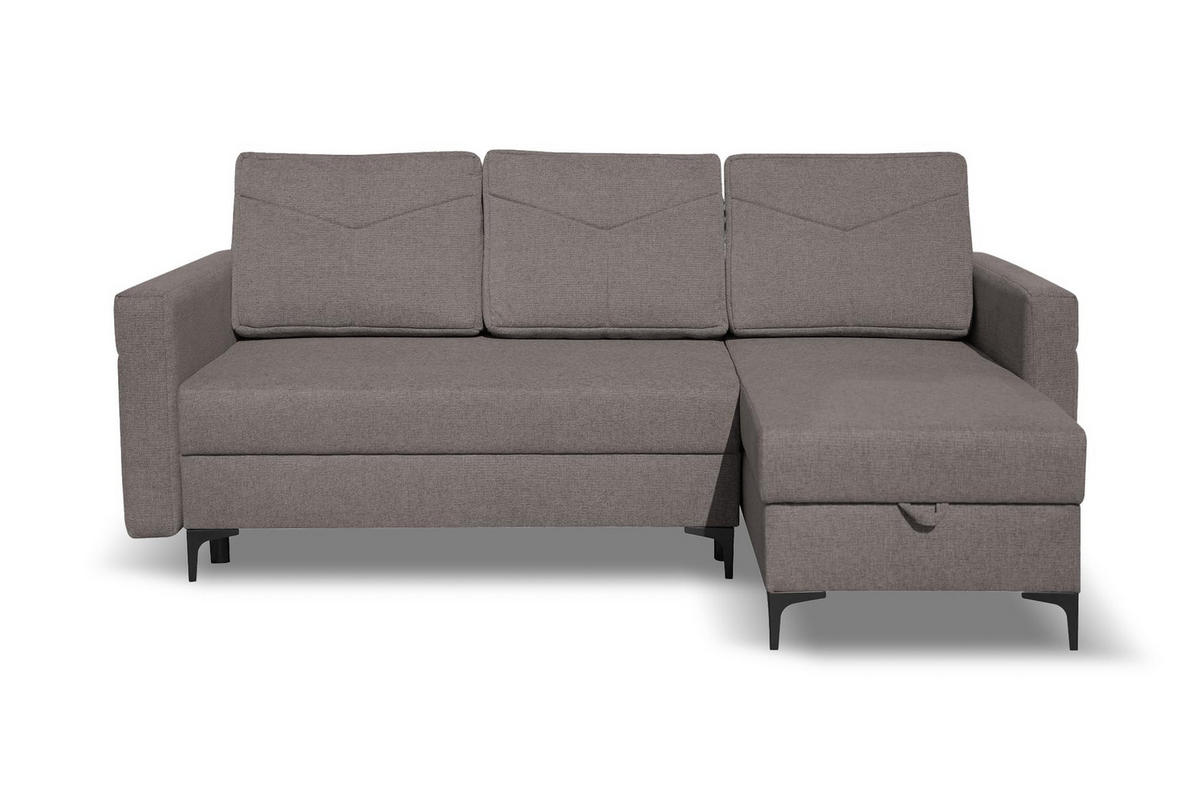 ECKSOFA KAIRO mit Schlaffunktion und Zwei Bettkasten (Braun) - Braun, Textil (230/150cm) - VENASI MÖBEL