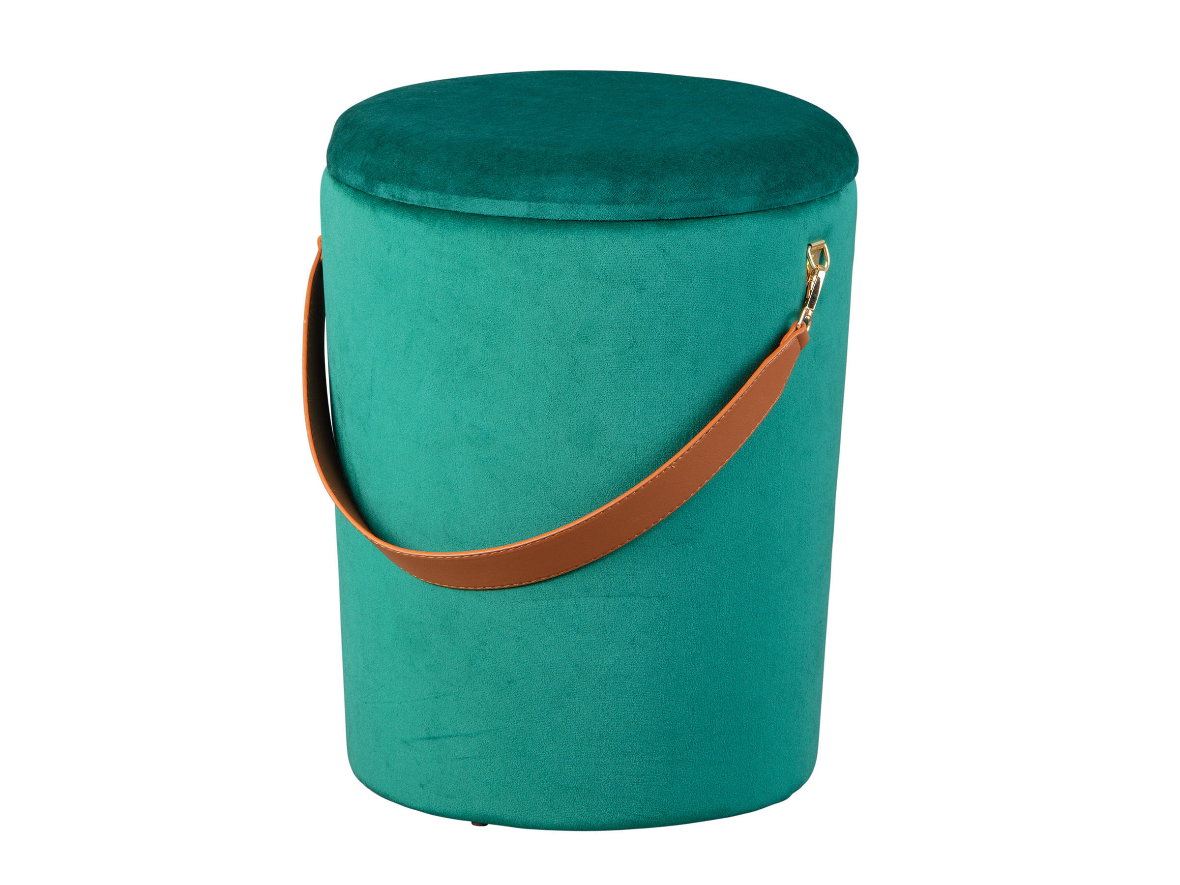 POUF grün und braun - Grau, Holzwerkstoff (35/45/35cm) - ebuy24