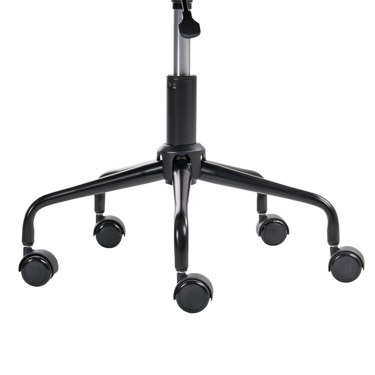 SCHREIBTISCHSTUHL Hellgrau Algerita - Hellgrau/Schwarz, Textil (62/77/62cm) - Beliani