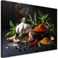 LEINWANDBILD Essen & Trinken 100x70cm - Multicolor, Textil (100/70cm) - Feeby