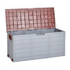 AUFBEWAHRUNGSBOX Grau Locarno - Braun/Grau, Kunststoff (112/53/50cm) - Beliani