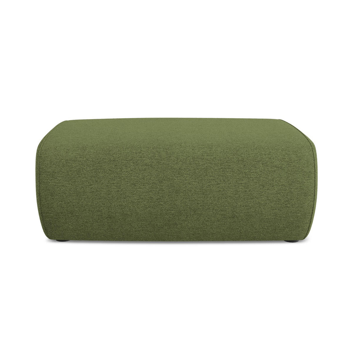 POUF Chenille Stoff Grün - Dunkelgrün/Schwarz, Kunststoff/Textil (102/40/62cm) - LaMiaSofa