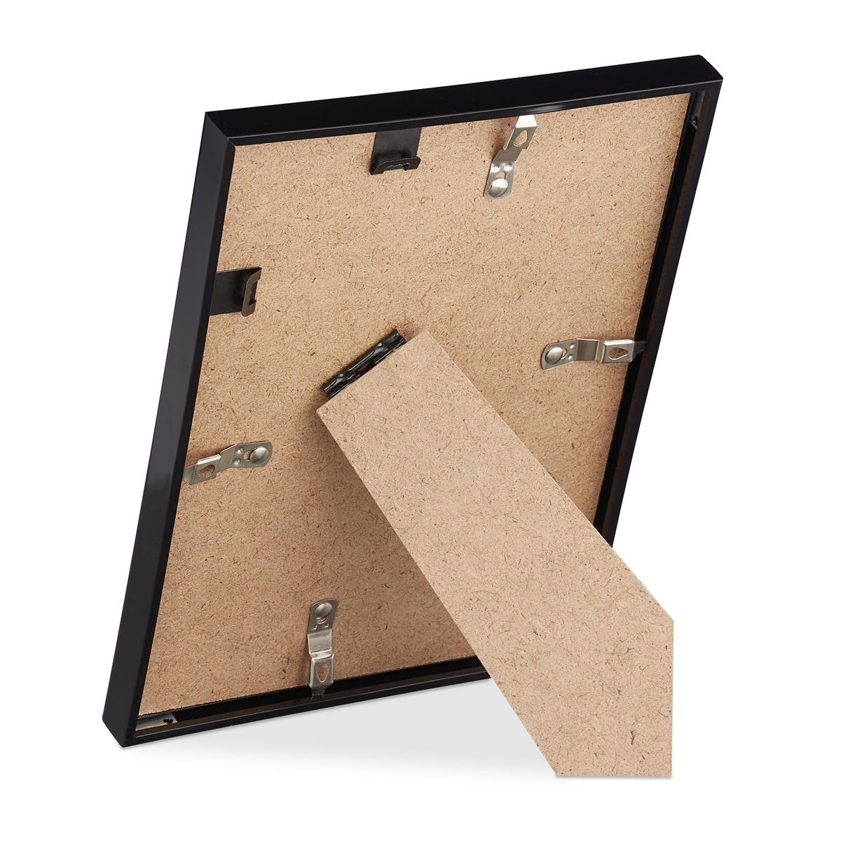 2XBILDERRAHMEN - Schwarz, Glas/Holzwerkstoff (16/21/2cm) - Relaxdays