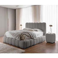 POLSTERBETT CHLOE Bettkasten Lattenrost 160x200 Grau - Grau, Holz (160/200cm) - Furnistar