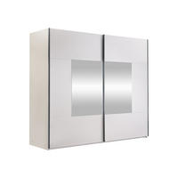 SCHIEBETÜRENSCHRANK Boston 250 - Kaschmir/Silberfarben, Holzwerkstoff/Metall (250/215/65cm) - MIRJAN24