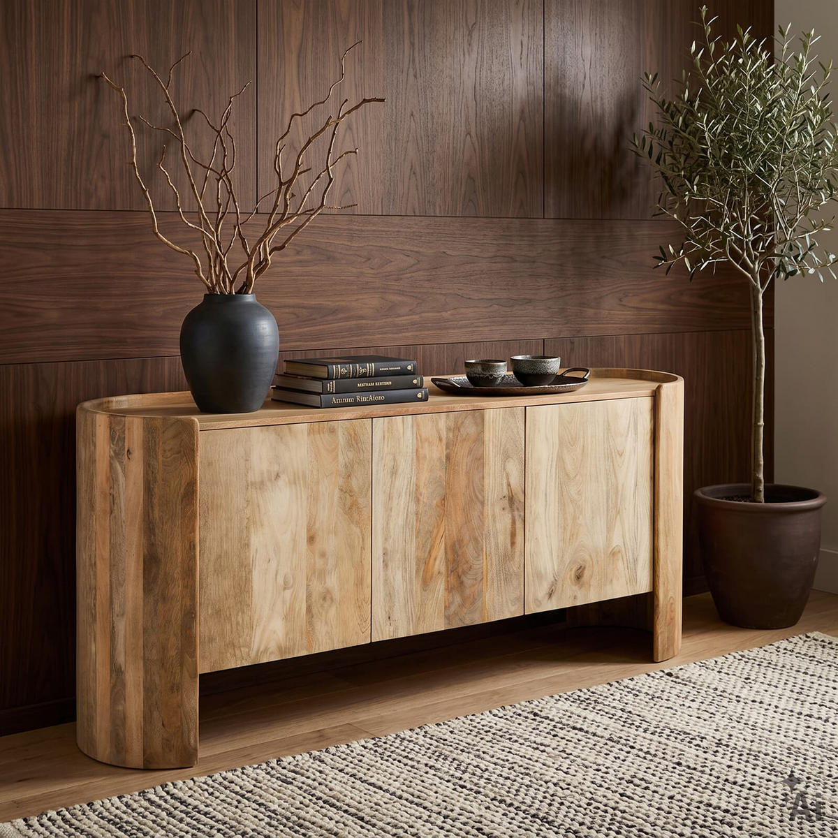 SIDEBOARD BHARAT natur - Naturfarben, Holz (165/74/40cm) - IDIMEX