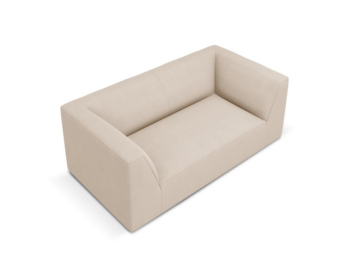 SOFA Ruby aus strukturiertem Stoff beige 2 Sitzplätze - Beige, Textil (174/69/93cm) - Micadoni
