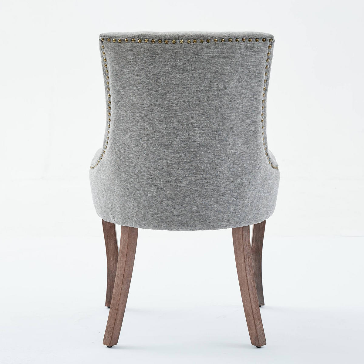 ESSZIMMERSTUHL 2er-Set mit Stoffbezug und Holzbeinen, Grau - Grau, Textil (61/92.5/55cm)