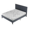 POLSTERBETT und MATRATZE - 140 x 190 cm - Taschenfederkern - 20cm dick - Schwarz, Naturmaterialien/Holz (140/190cm) - November Sleep