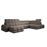ECKSOFA TOLLO Solar-stoff U-form 400x217x105 cm schokolade - Bronzefarben, Holz/Textil (217/400cm) - DomoHome