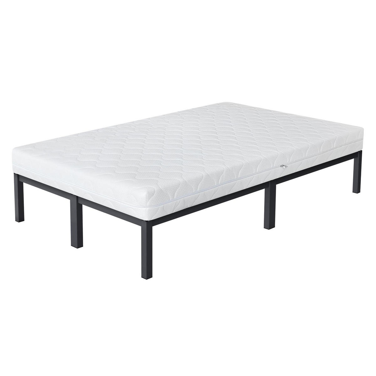 METALLBETT mit MATRATZE 120/200cm - Anthrazit, Metall (120/200cm) - ML-DESIGN