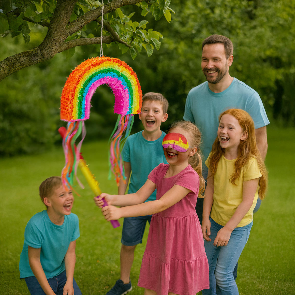 PINATA - Multicolor, Papier/Wellpappe (53/35/9cm) - Relaxdays