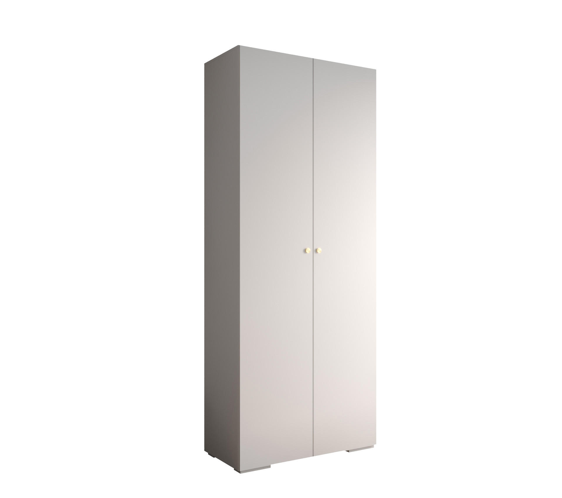 Möbel Kryspol Drehtürenschrank Weiß, Gold 100x236.7x47 cm
