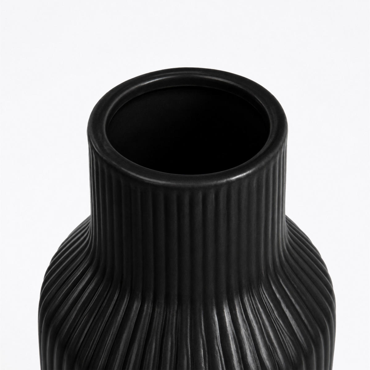VASER Svarta 3-pack keramik - Svart, Keramik (20cm) - Relaxdays
