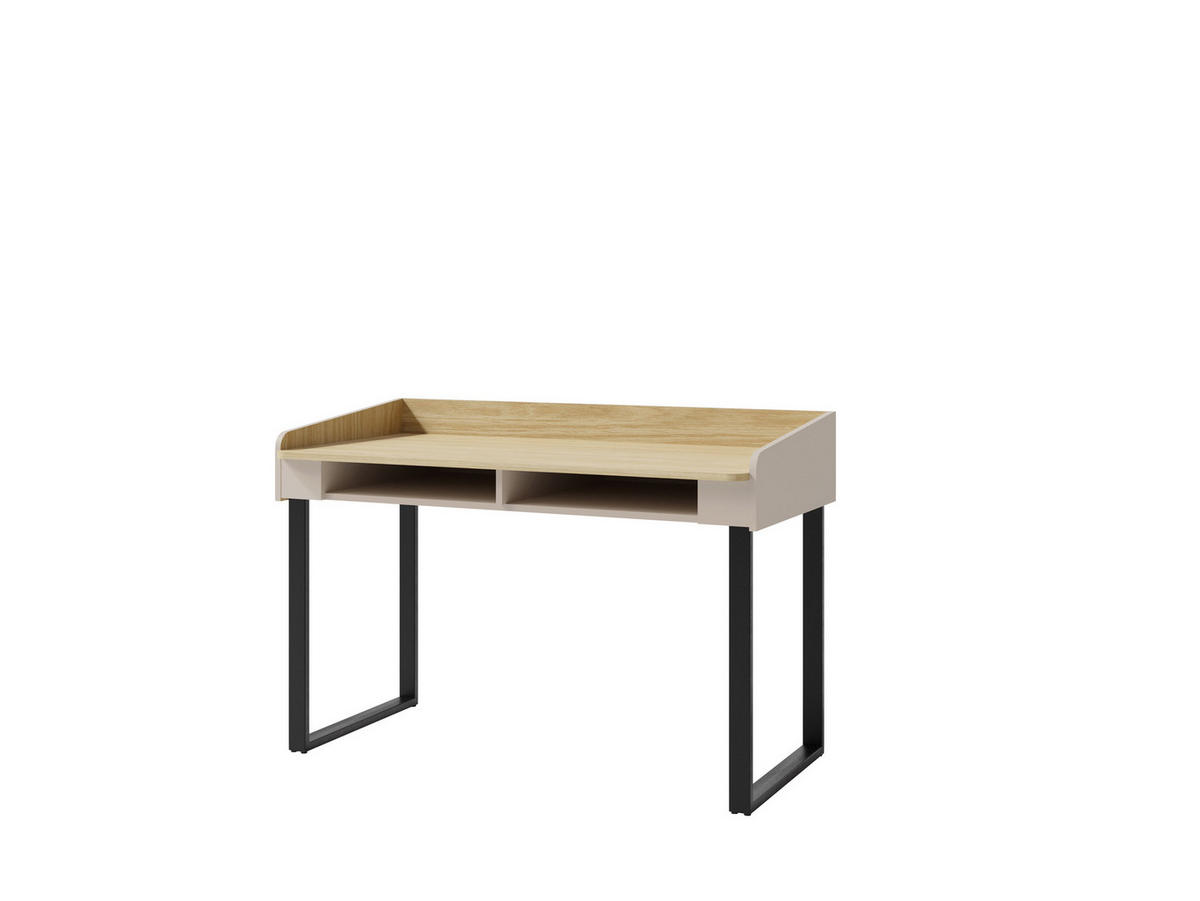 SCHREIBTISCH VETTA 125x64,5x83 cm Bürotisch Computertisch, Beige - Beige, Holzwerkstoff (64.5/125/83cm) - MASSENO
