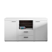 SIDEBOARD Spacoro 2F2S Weiß Matt 156,4/82/40,3 cm – Schubladenschrank Kommode Modern - Weiß, Holzwerkstoff/Kunststoff (156/82/40cm) - AX Living