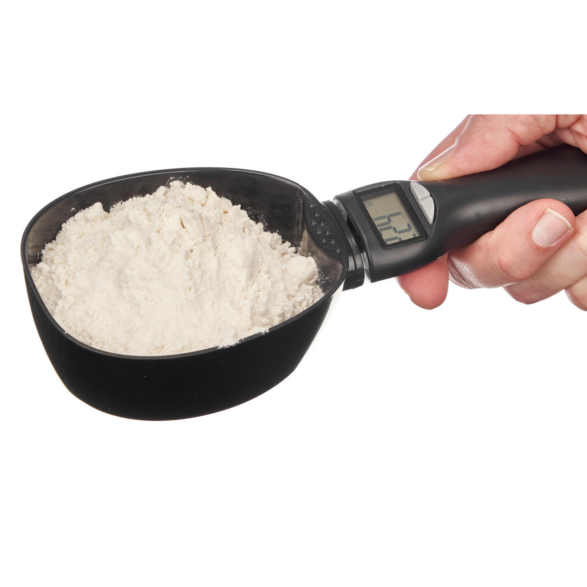 KÜCHENWAAGE Löffel NIVIO - Schwarz, Kunststoff (9/5/23cm) - Kinvara