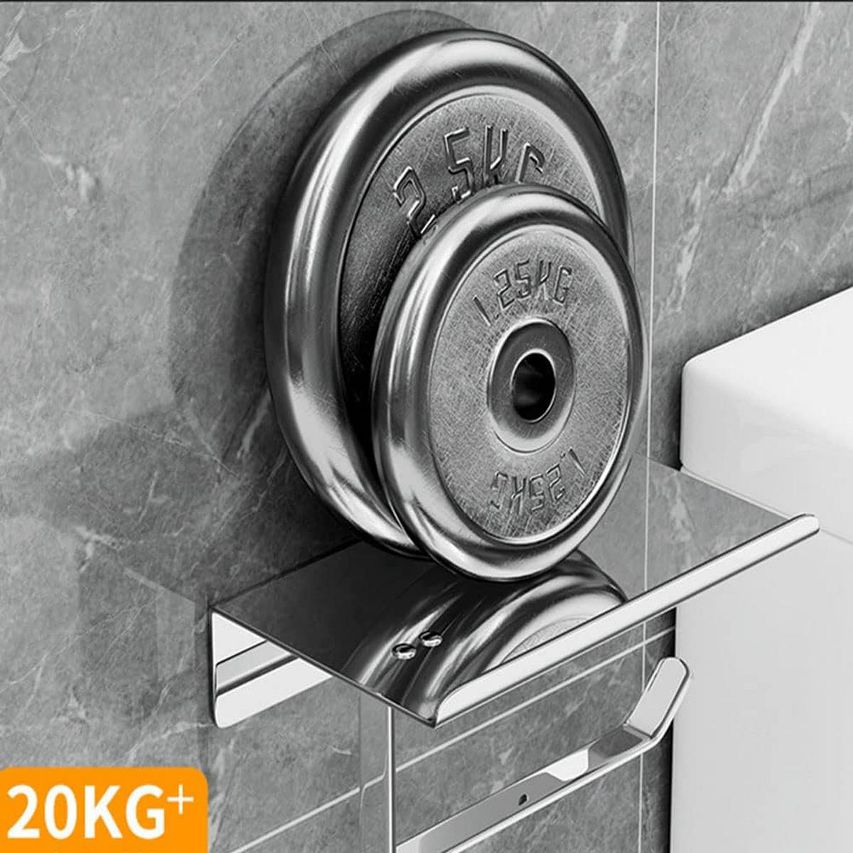 TOILETTENPAPIERHALTER，EDELSTAHL 304, Wandmontage. - Schwarz, Metall (10/7.5/18cm)