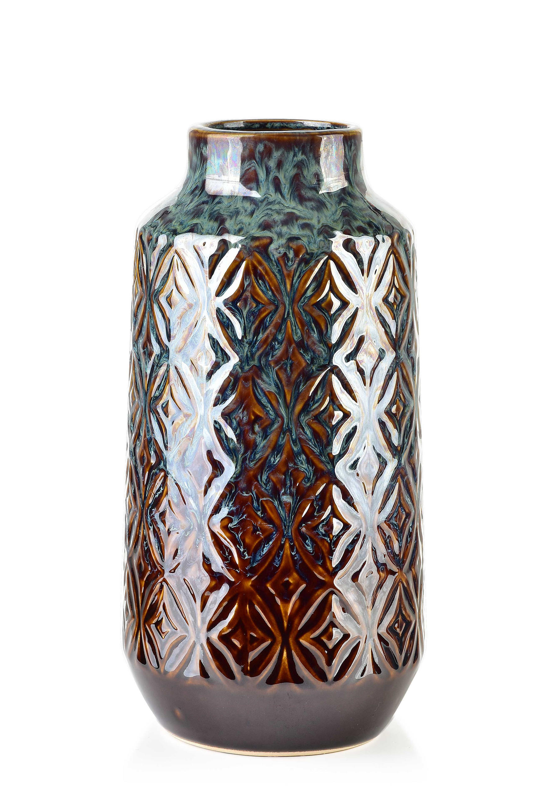 VASE Yarine Rust 18/18/32 cm Keramik - Rostfarben, Keramik (32cm) - Mondex