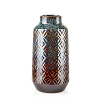 VASE Yarine Rust 18/18/32 cm Keramik - Rostfarben, Keramik (32cm) - Mondex