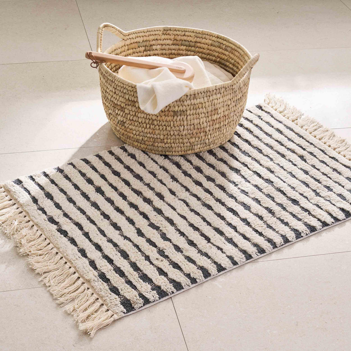 BADEMATTE BAHAMAS - Creme, Textil (67/110cm) - Schöner Wohnen