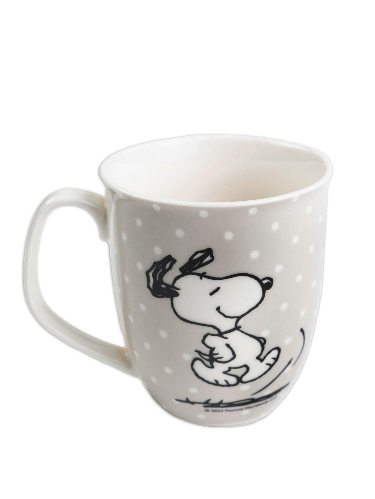 KAFFEEBECHER The Peanuts Snoopy Grau mit Punkten 280 ml - Grau, Keramik (0.28L) - United Labels