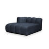 SOFAELEMENT Links Chenille Stoff Blau - Blau/Schwarz, Holzwerkstoff/Kunststoff (179/70/113cm) - Makamii