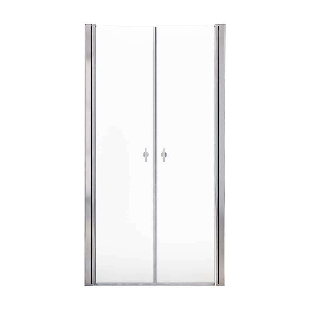 PENDELTÜR Klarglas LAVEA - Silberfarben, Glas/Metall (130/195cm) - Home Deluxe