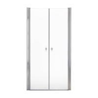 PENDELTÜR Klarglas LAVEA - Silberfarben, Glas/Metall (130/195cm) - Home Deluxe