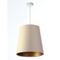HÄNGELEUCHTE Gold 30/37 cm - Beige, Kunststoff (30/0.8/37cm) - ONZENO