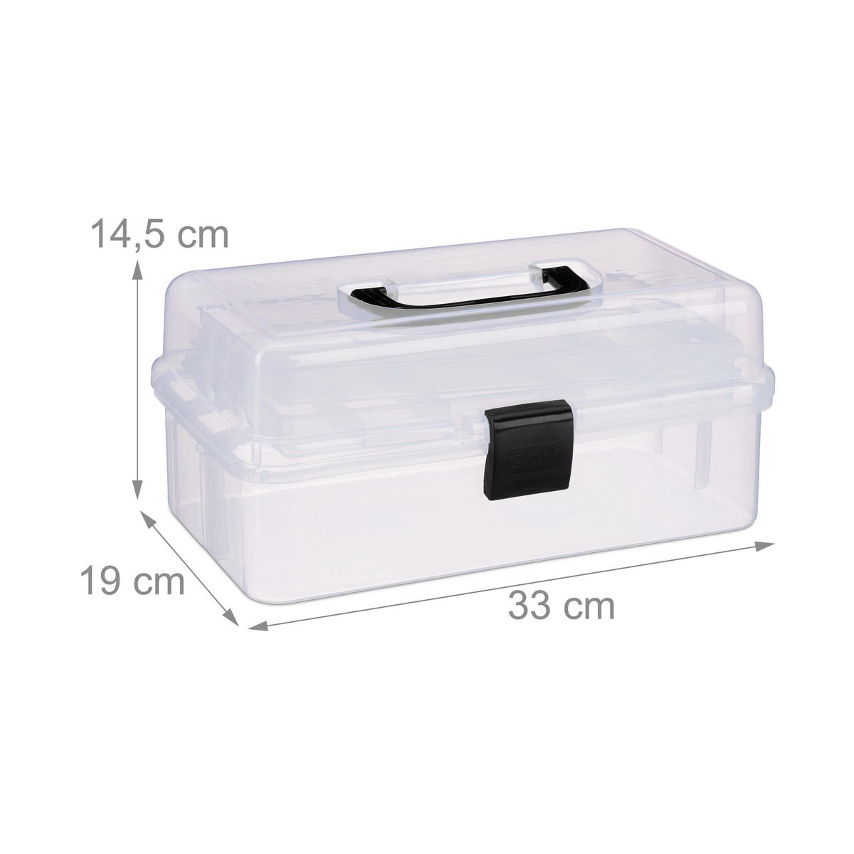 AUFBEWAHRUNGSBOX - Transparent, Kunststoff (33/14.5/19cm) - Relaxdays