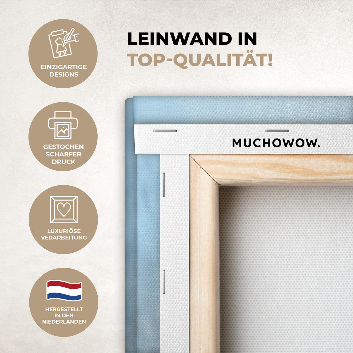 LEINWANDBILD Pferde - Winter - Tiere - Natur - Schnee Wandbild Wohnzimmer 50x50 cm - Anthrazit, Textil (50/50cm) - MuchoWow