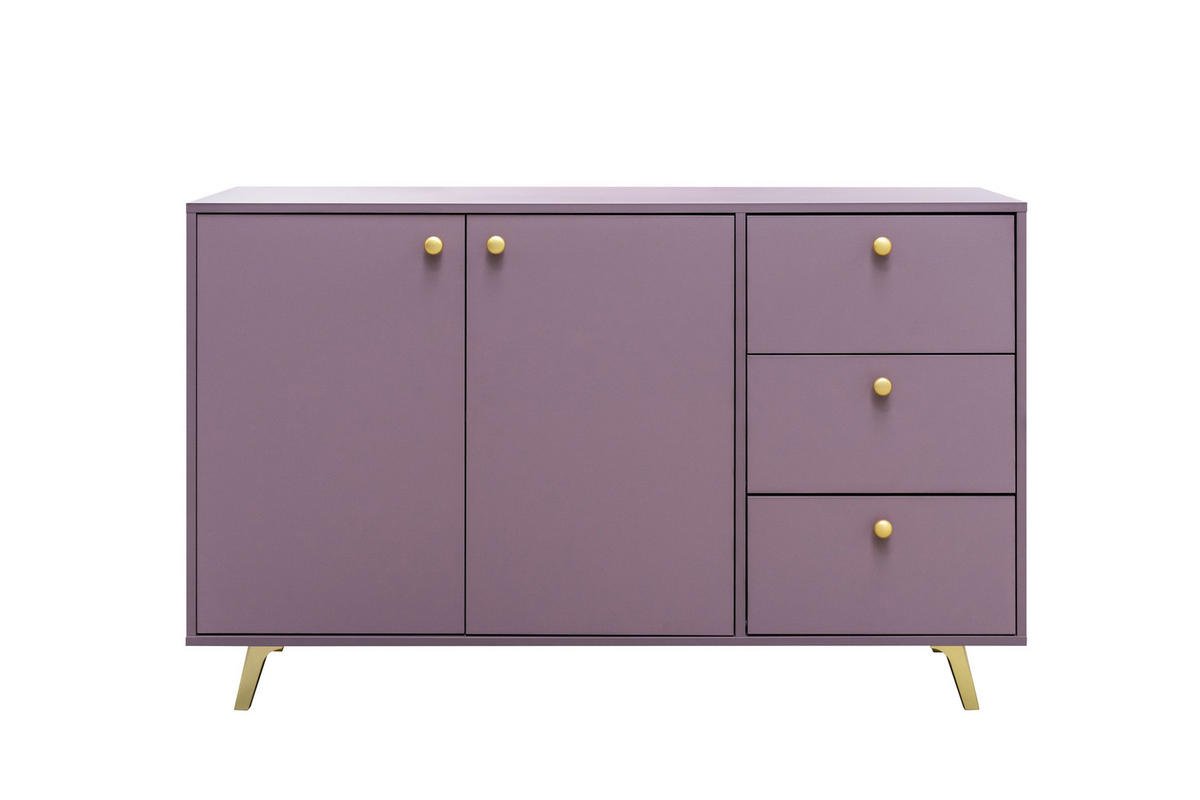 KOMMODE Siena mit 3 Schubladen und 2 Türen, Sideboard in Farbe: Weiss, Schrank in Größe: 140 x 86 x 41 cm - Weiß, Holzwerkstoff (140/86/41cm) - Agmat-Furniture