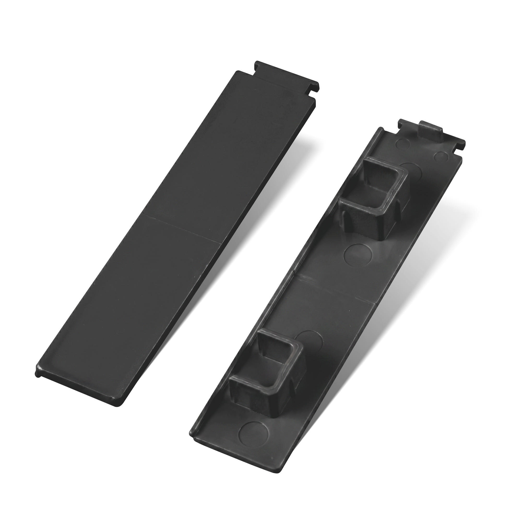 Bestlivings Gardinenschienen-Endstück Schwarz 2x9 cm