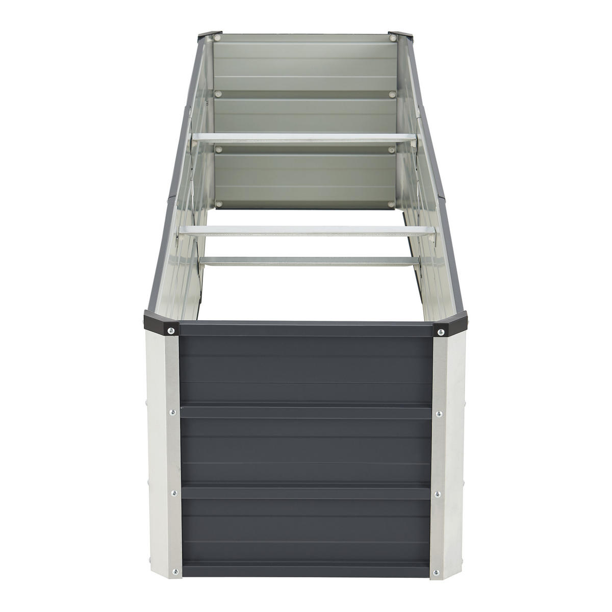PFLANZBEET Nijmegen - Anthrazit, Metall (183/40/47cm) - [en.casa]
