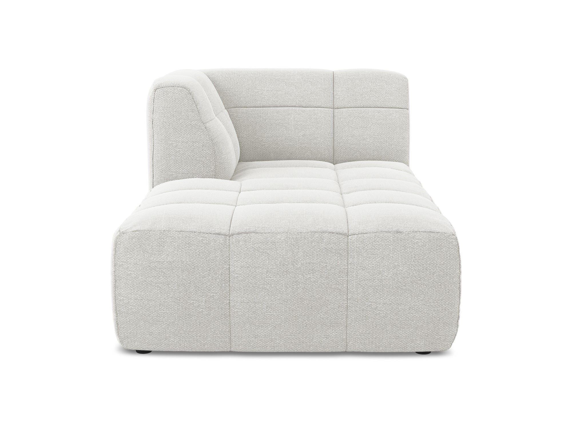 SOFAELEMENT Links Bouclé Stoff Weiß - Schwarz/Weiß, Holzwerkstoff/Kunststoff (101/77/175cm) - Makamii