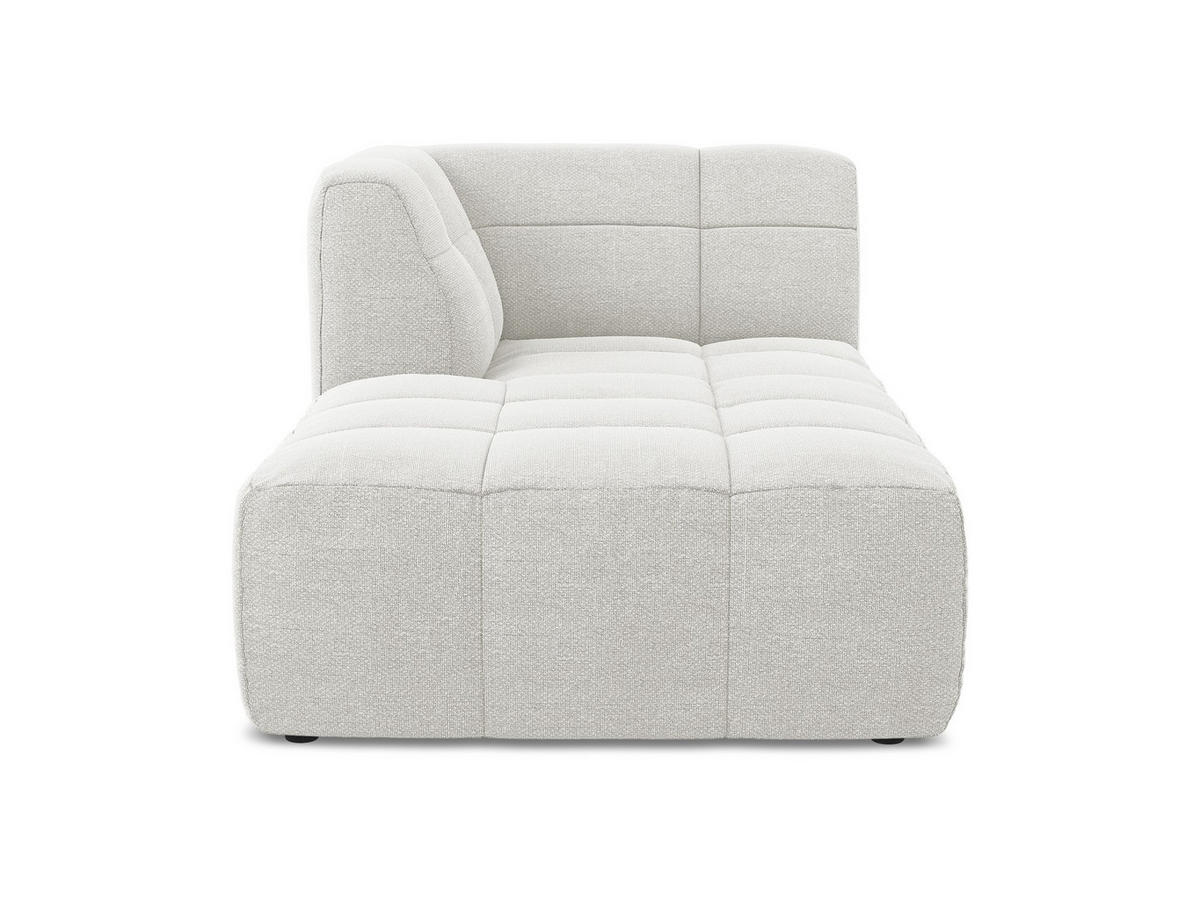 SOFAELEMENT Links Bouclé Stoff Weiß - Schwarz/Weiß, Holzwerkstoff/Kunststoff (101/77/175cm) - Makamii