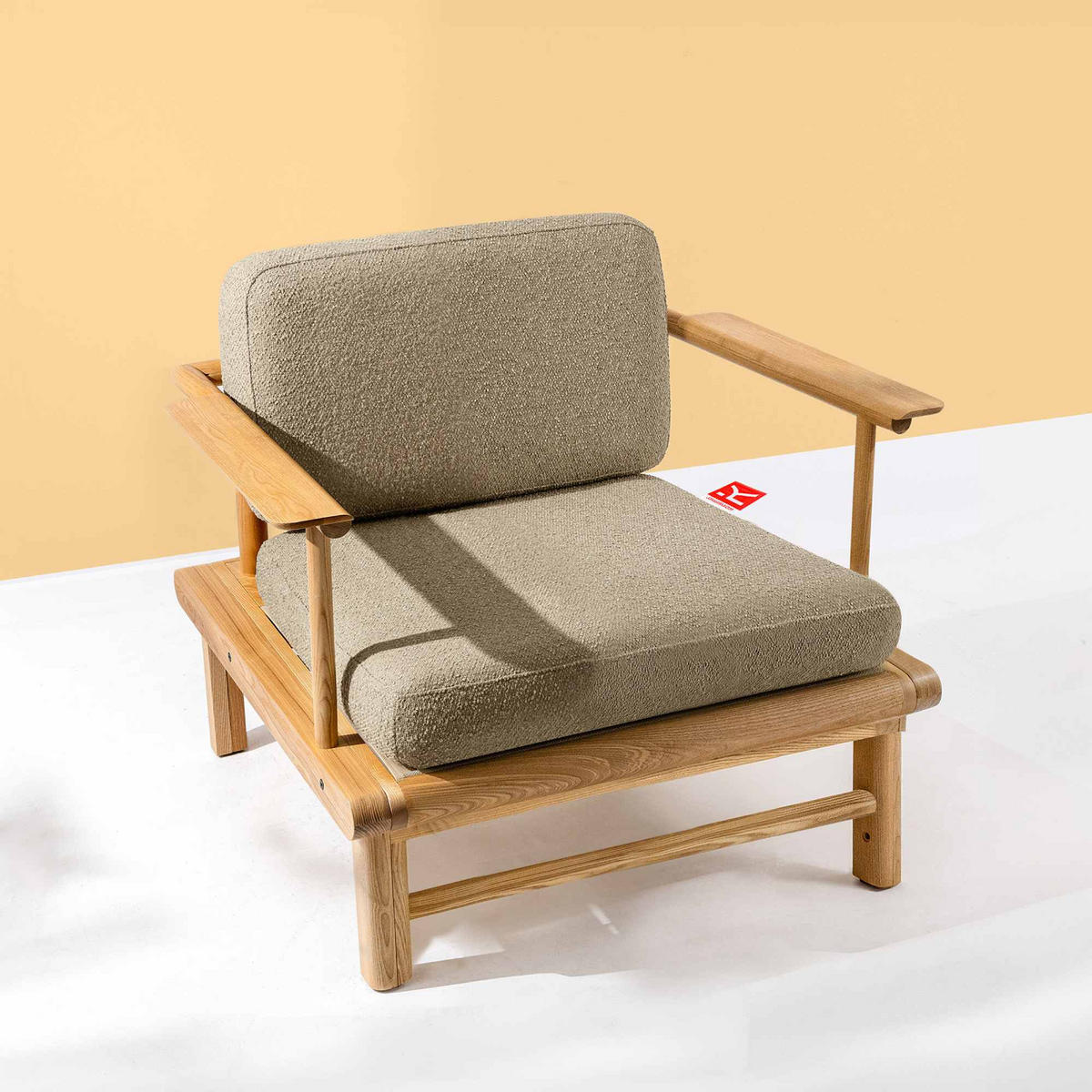 GARTENSTUHL ATREDA - Beige, Holz/Textil (91/80/80cm) - KONSIMO®