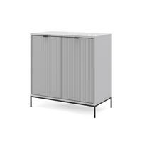 KOMMODE Eliza Grau 80 x 81.2 cm mit 2 Türen - Grau, Holzwerkstoff (42/81.2/80cm) - Vicco