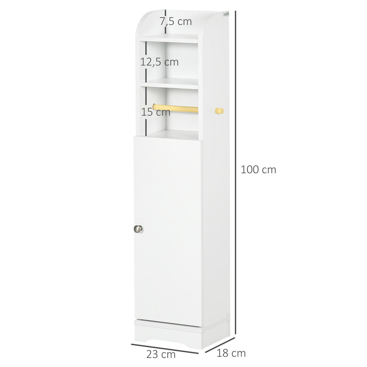 MIDISCHRANK DE-17301 Weiß - Weiß, Holzwerkstoff (18/100/23cm) - ComfortXL