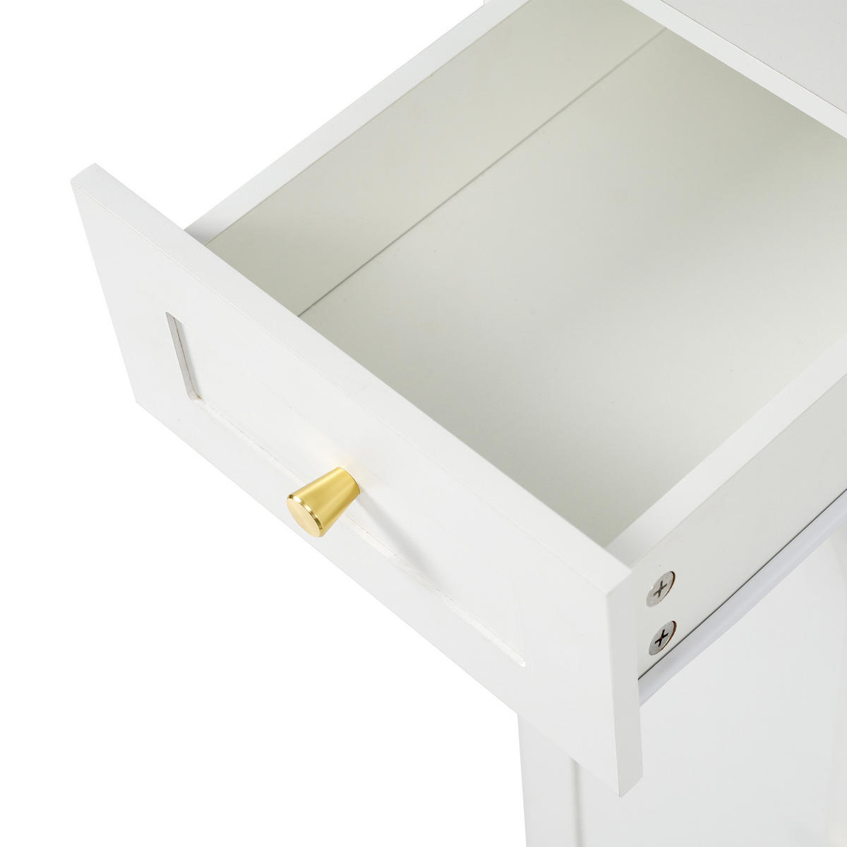 GARDEROBE in Weiß Flurgarderobeset mit Schuhbank und Schubladen für Flur, B110/T37/H180cm - Weiß, Holzwerkstoff/Metall (110/180/37cm) - STILVORA