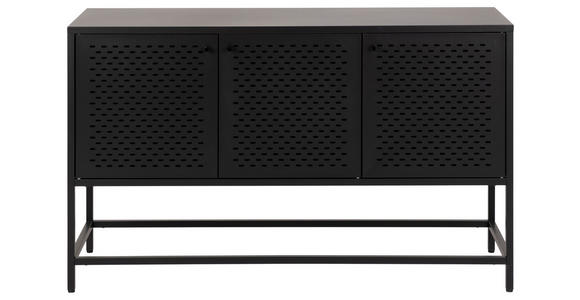 SIDEBOARD Newcastle in - Schwarz, Design, Metall (125/75/40cm) - Ambia Home