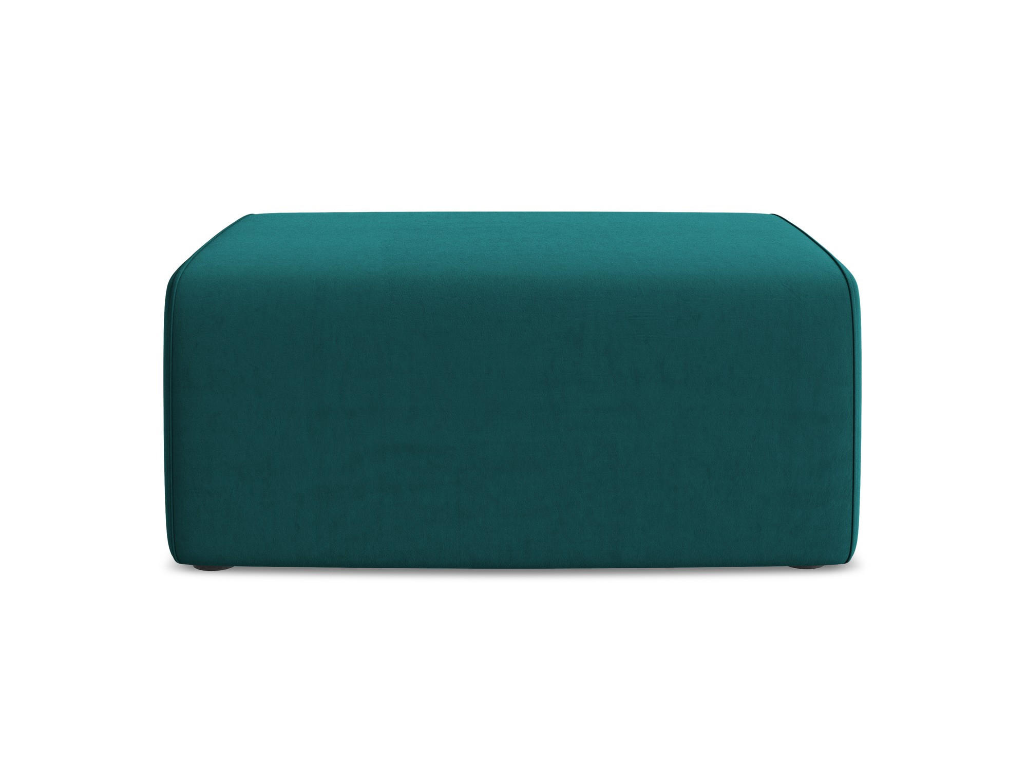 POUF Samt Stoff Blau - Blau/Petrol, Kunststoff/Textil (90/80/60cm) - Makamii