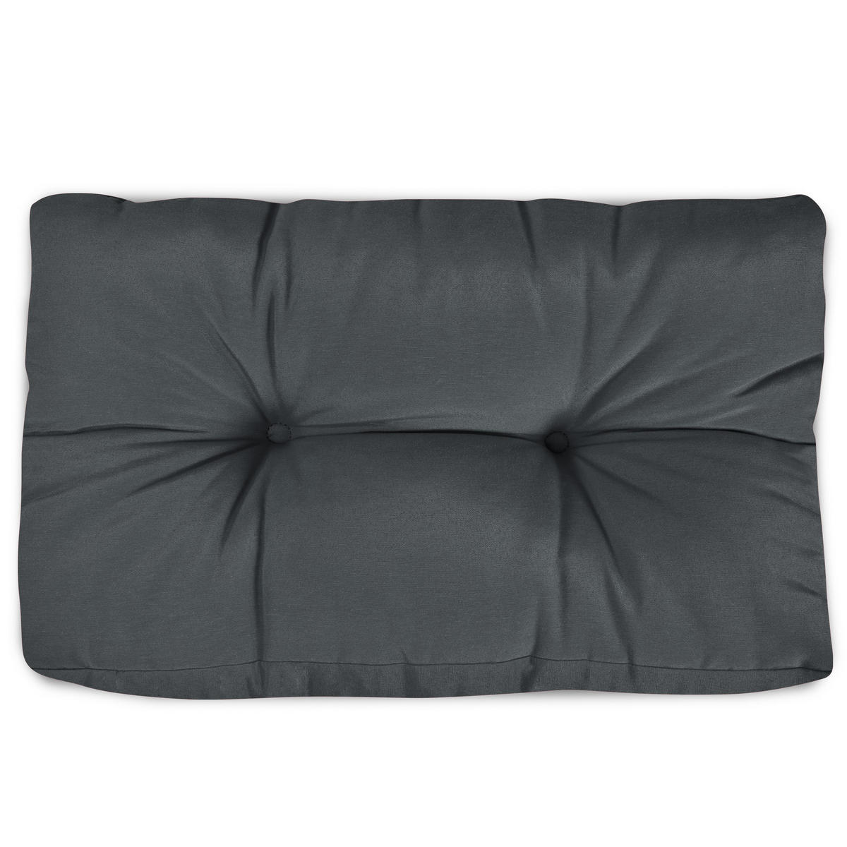 PALETTENKISSEN Eco Style Rücken 60/40/10 cm Graphitgrau (2tlg) - Grau, Textil (40/20/60cm) - Beautissu 