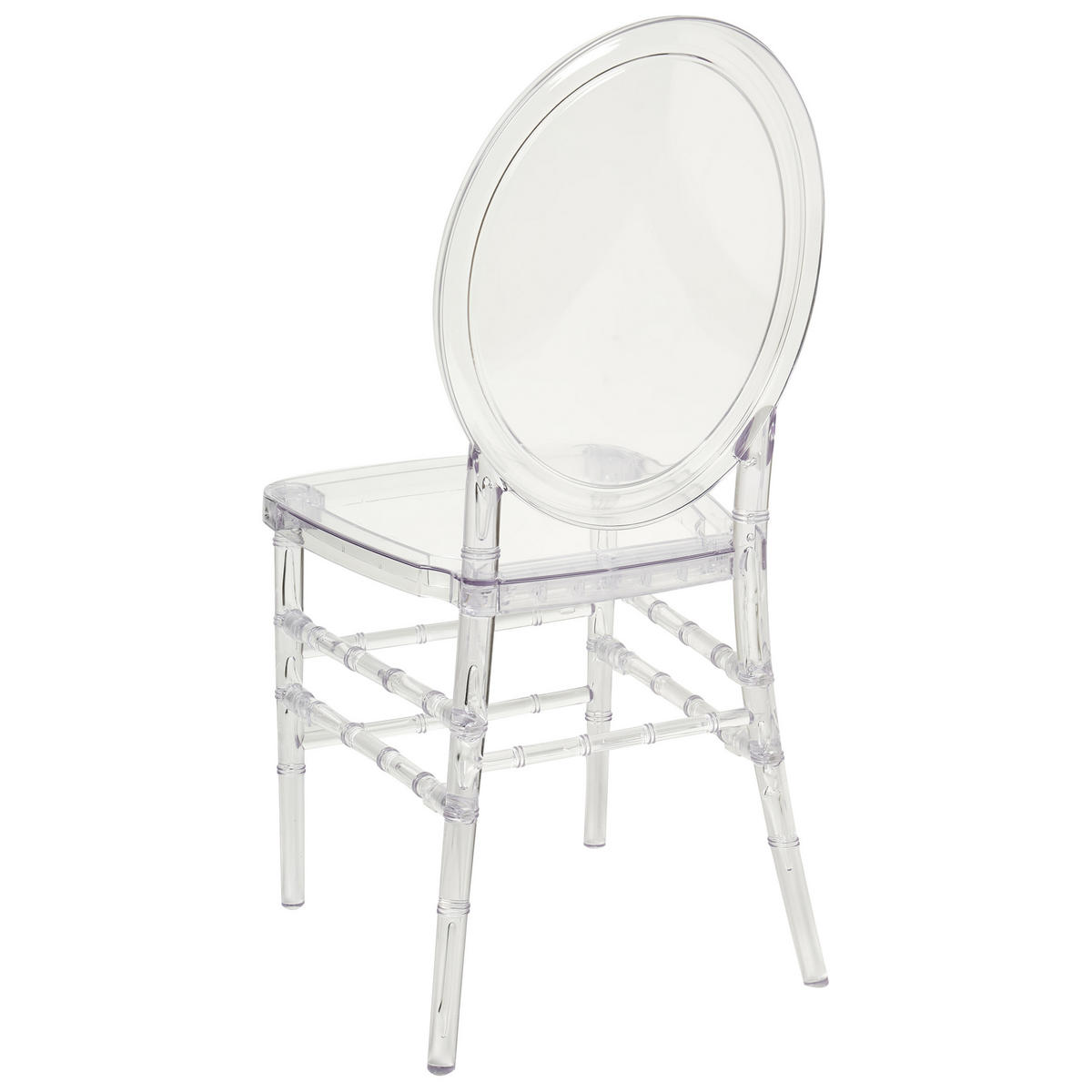 BANKETTSTUHL 2er-Set Transparent Montrose - Transparent, Kunststoff (41/92/41cm) - Beliani