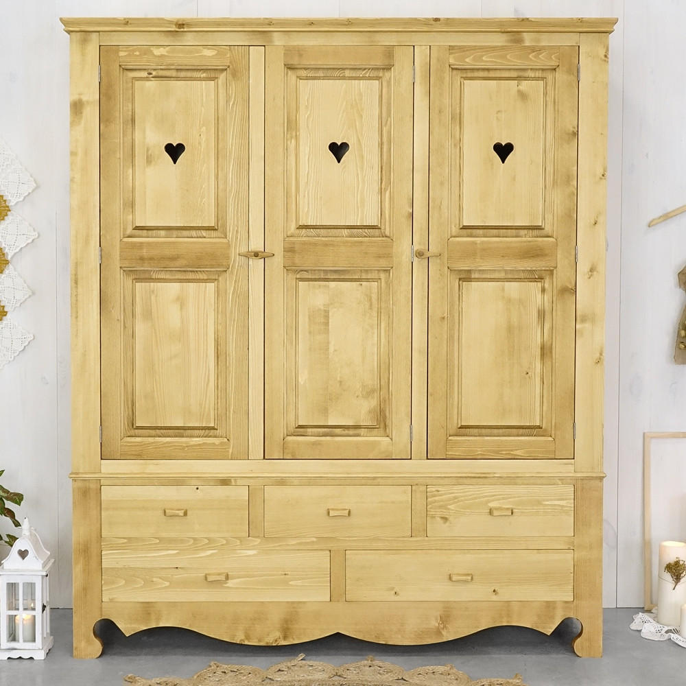 KLEIDERSCHRANK aus Massivholz MEXICANA - Honig, Holz (171/200/55cm) - Seart