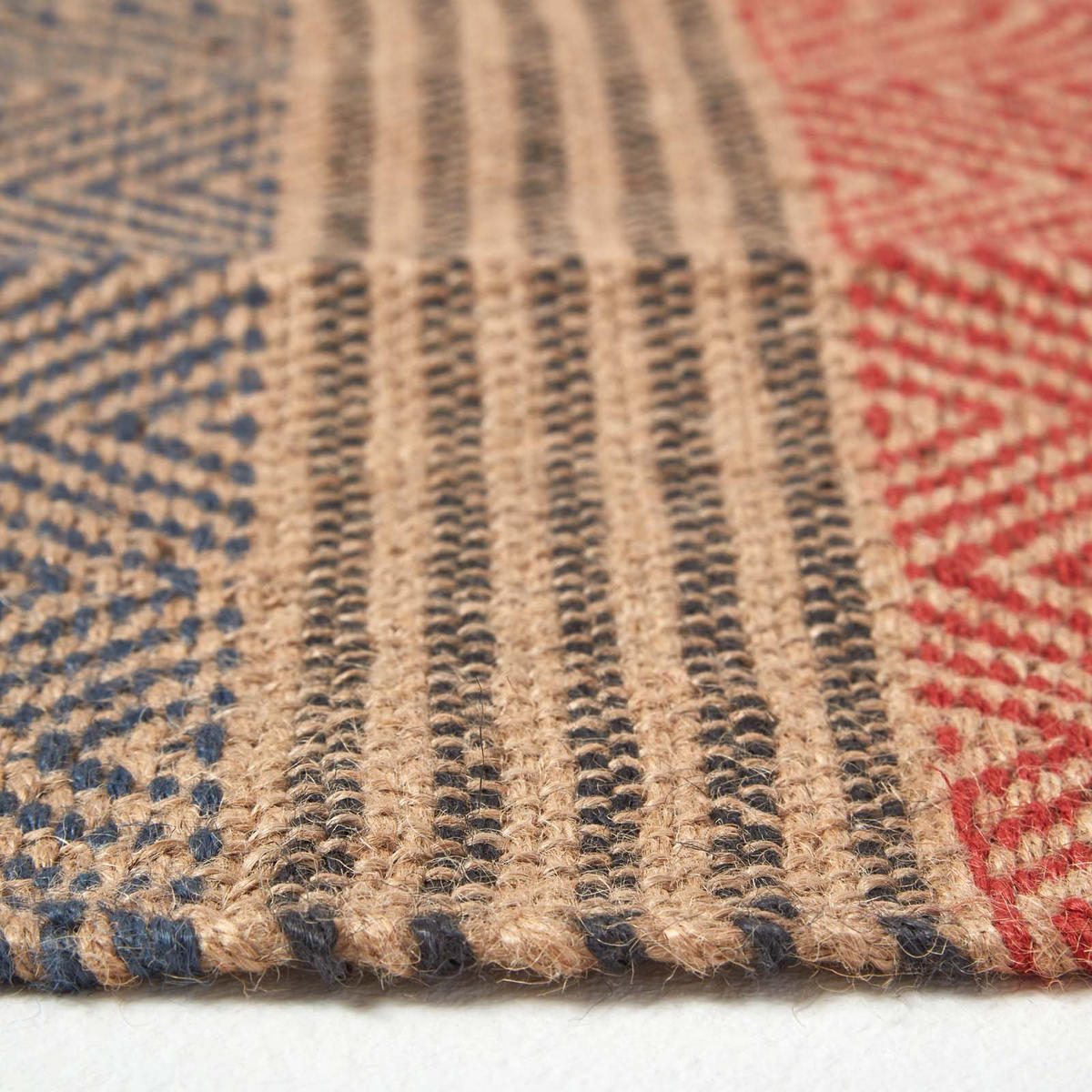 JUTETEPPICH Streifen-Muster 90/150 cm - Multicolor, Naturmaterialien (90/150cm) - Homescapes