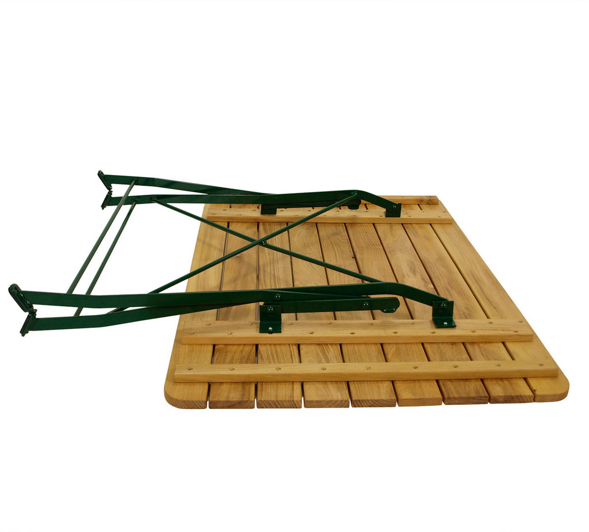 GARTEN-GARNITUR Bad Belzig 5-teilig aus Robinienholz, Stahlgestell Grün - Braun, Holz - TPFGarden