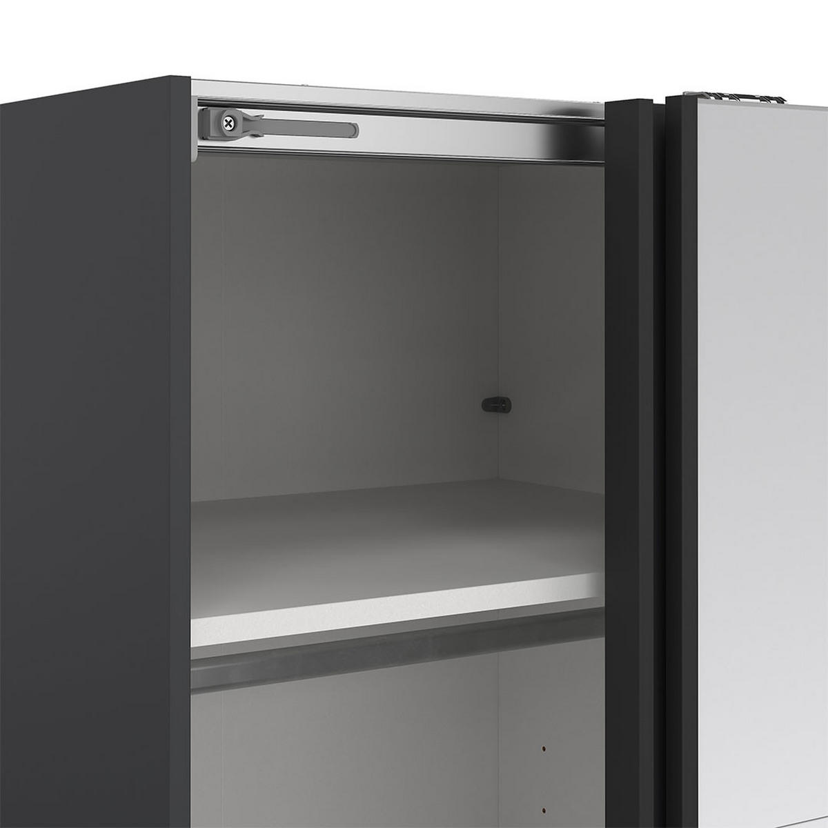 SCHIEBETÜRENSCHRANK, Bergamo, Grau, Holzwerkstoff, 139 x 67 x 221 cm - Grau, Holzwerkstoff (139/221/67cm) - ebuy24