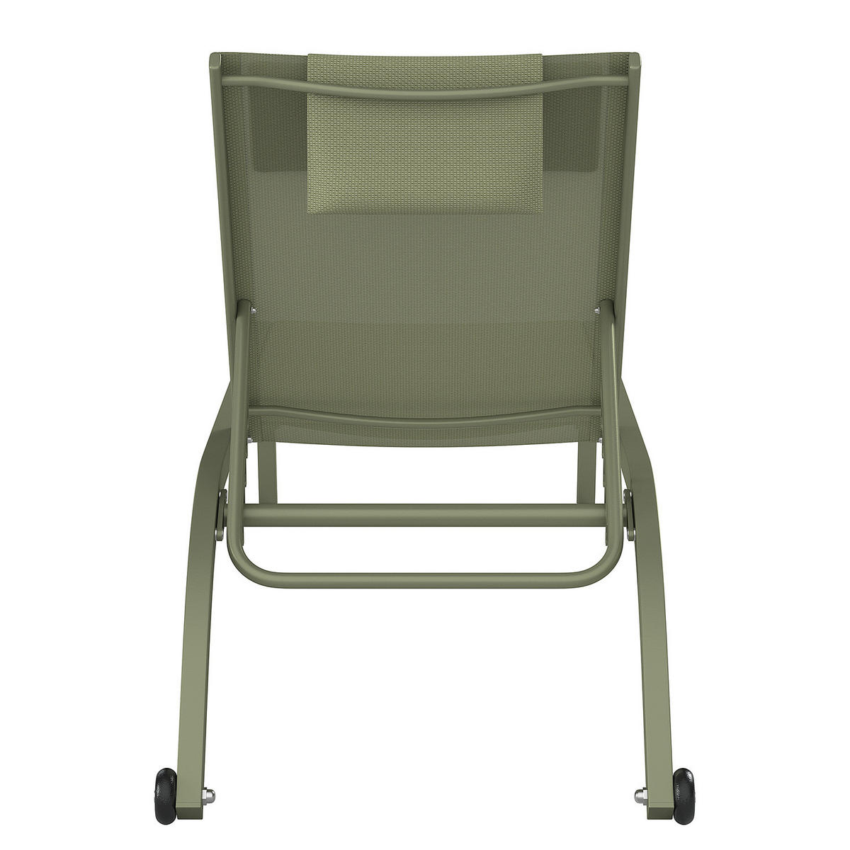 SONNENLIEGE - Polyrattan / Stahl - Salbeigrün, Textil/Metall (67/35/196cm) - home24